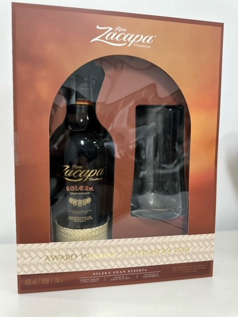 RON ZACAPA SOLERA  23 ANNI CONFEZIONE CON BICCHIERE CL70 BT1